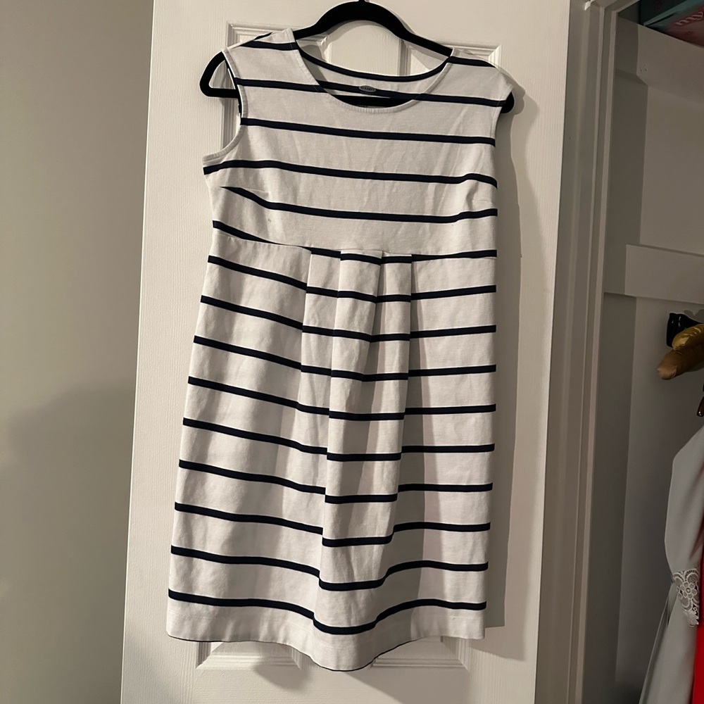 Maternity Striped Navy and White maternity Dress